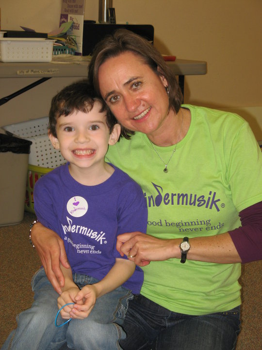 Barbara with Kindermusik student Matthew